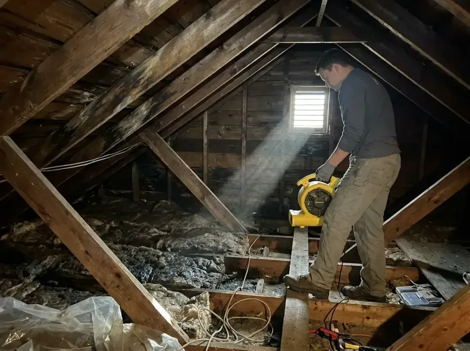 attic-water-damage-drying-proc-007 — frequently asked questions, Emergency Water Extraction & 24/7 Flood Response in Woodmer…